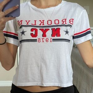 H&M “Brooklyn NYC” Cropped T-Shirt (XS)